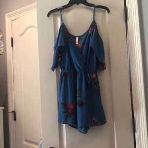 Floral Romoer with Cut out shoulders